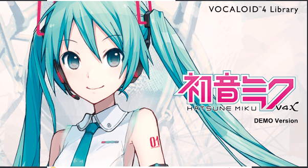 VOCALOID4 HATSUNE MIKU V4X Original DEMOインストール中に一瞬だけ表示される初音ミクのパッケージ画像